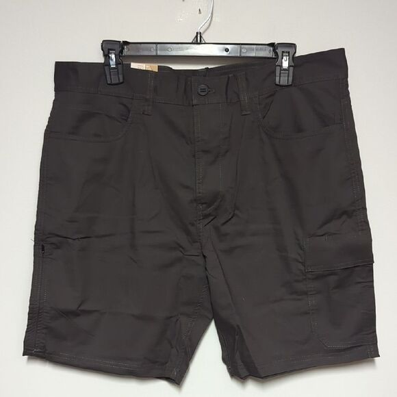 NWT prana Double Peak Black Cargo Shorts with Sturdy Cotton Blend - Picture 1 of 10